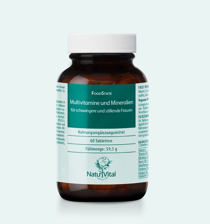 Multivitamine und Mineralien für schwangere und stillende Frauen FOOD STATE